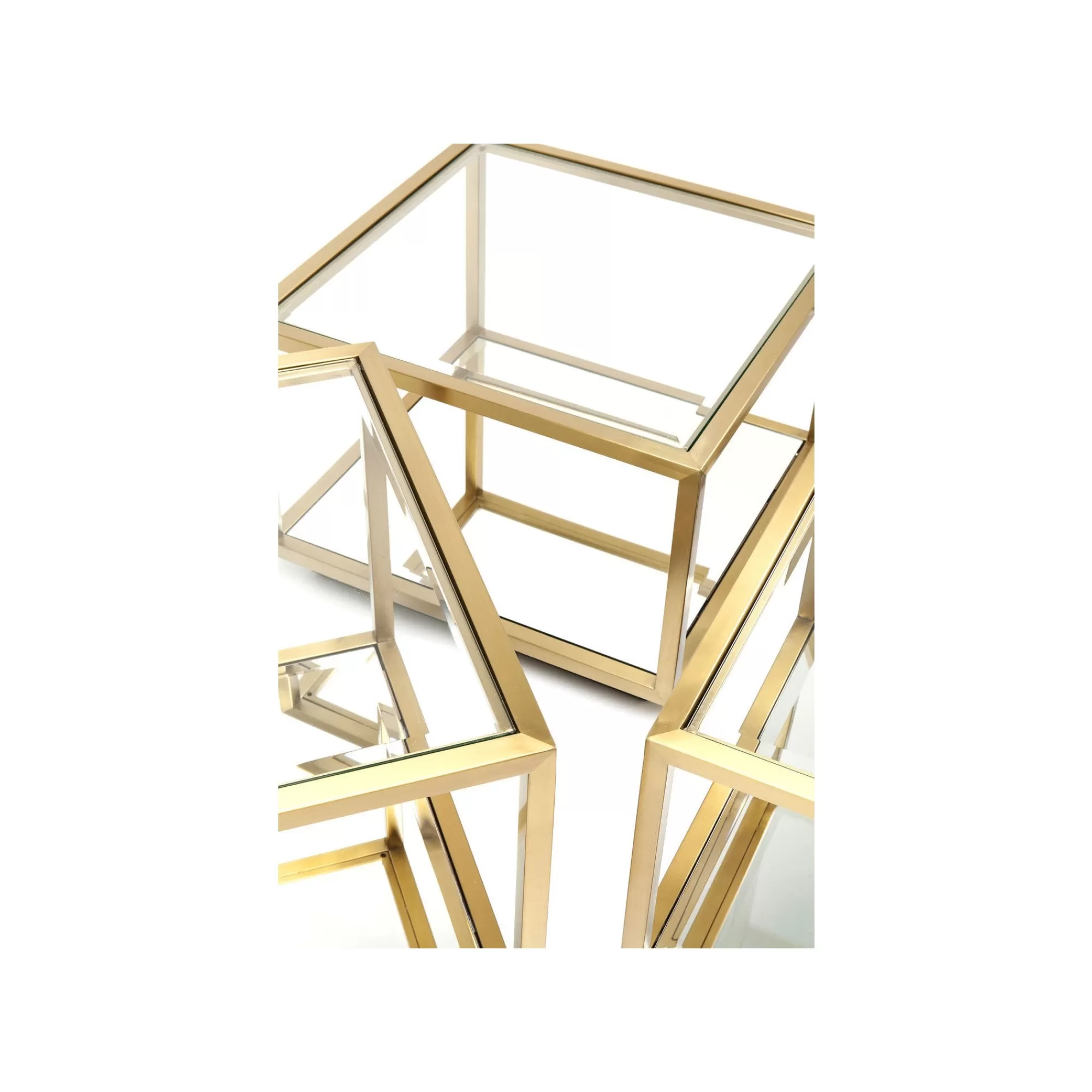KARE Design Tables Basses Luigi Set De 4 Dorées ^ Table Basse