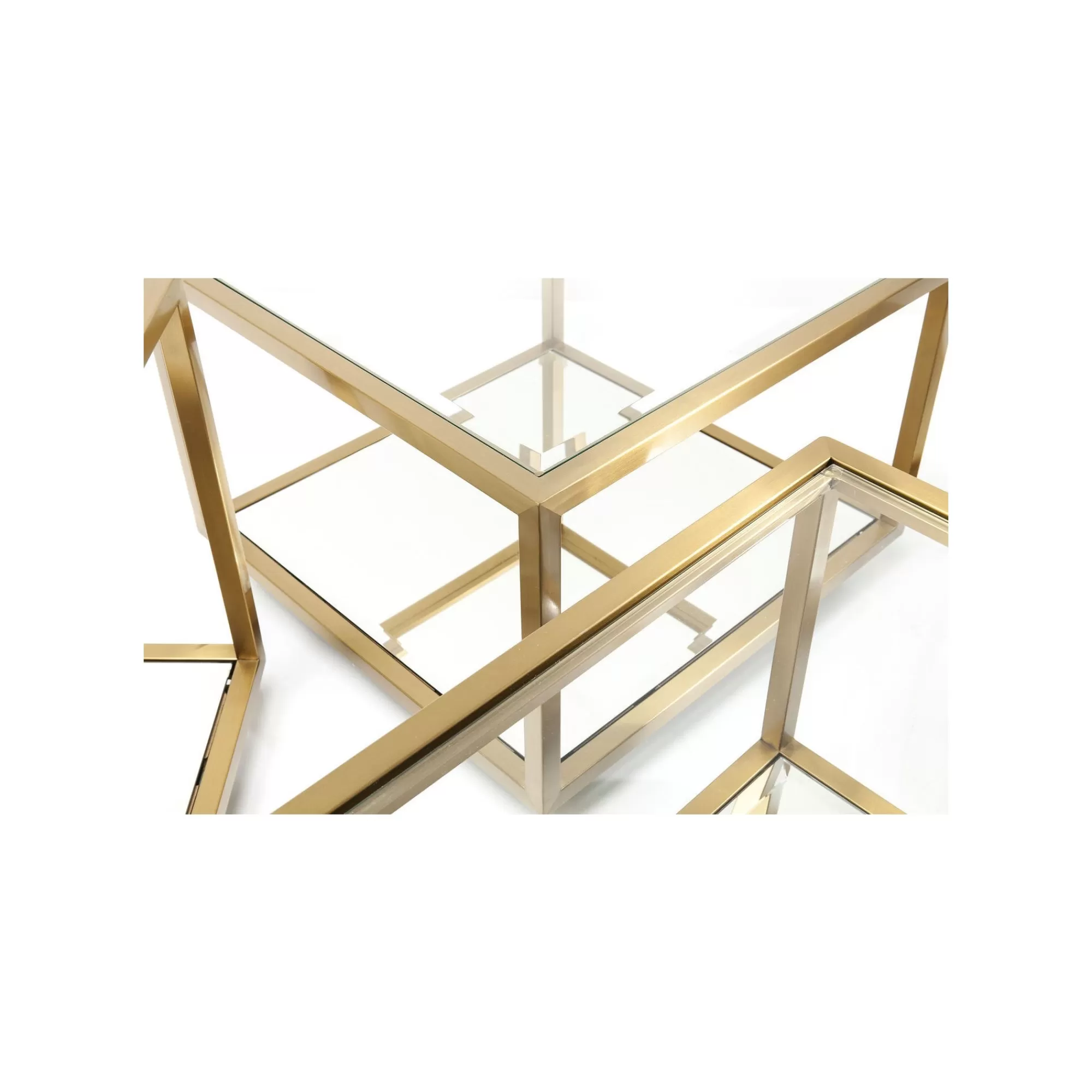 KARE Design Tables Basses Luigi Set De 4 Dorées ^ Table Basse