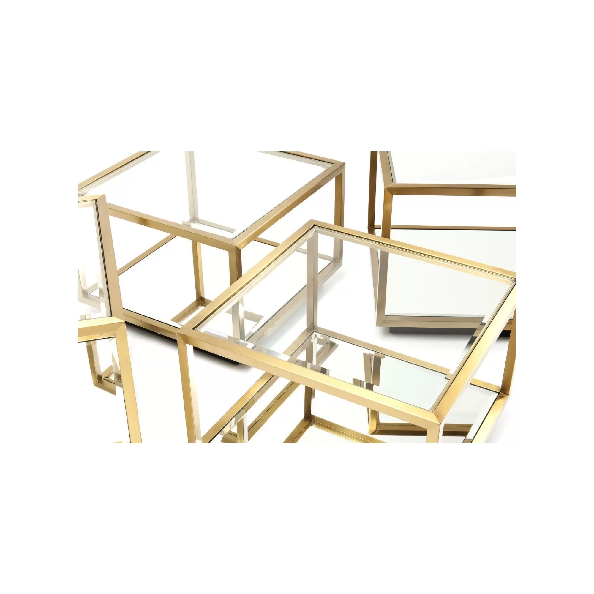 KARE Design Tables Basses Luigi Set De 4 Dorées ^ Table Basse