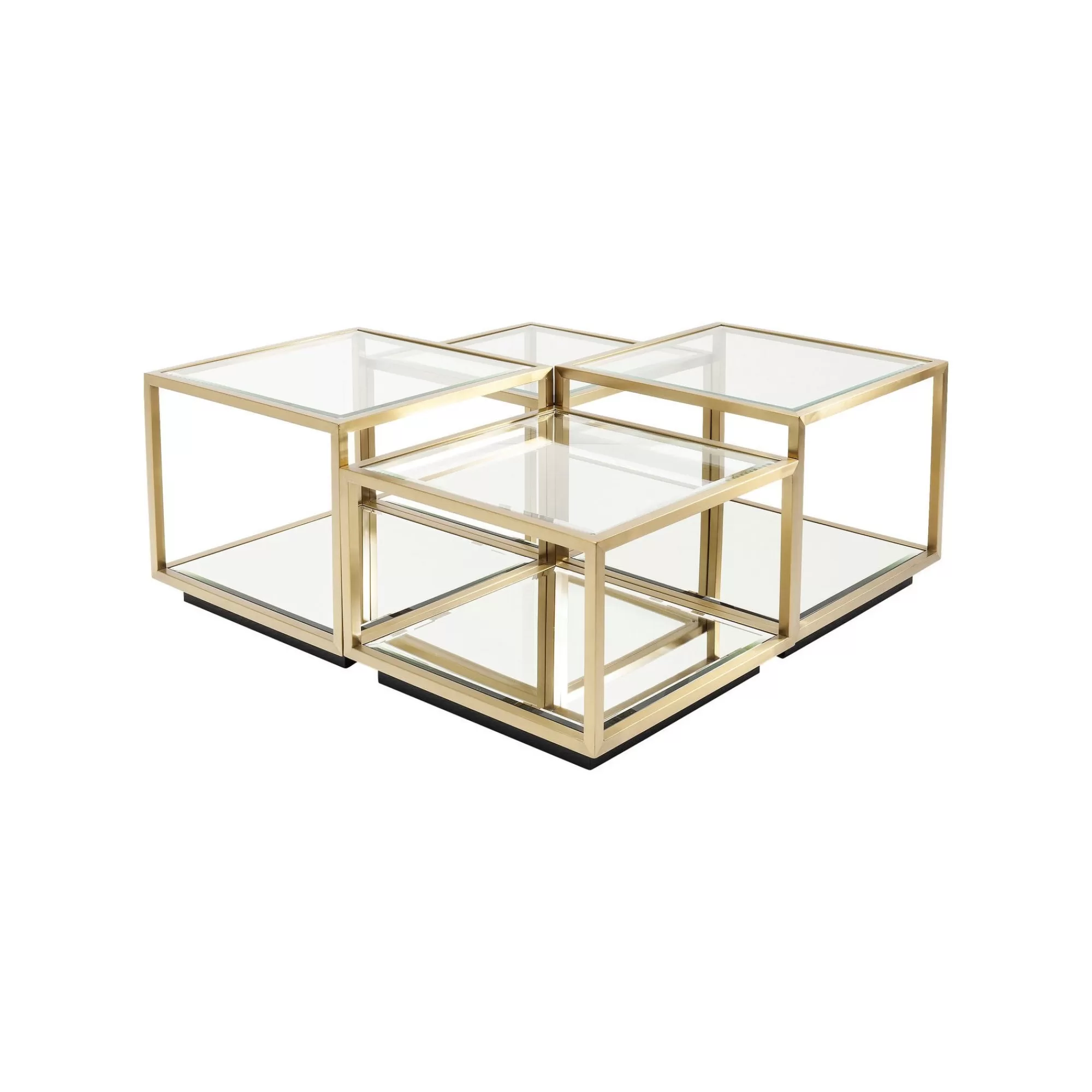 KARE Design Tables Basses Luigi Set De 4 Dorées ^ Table Basse