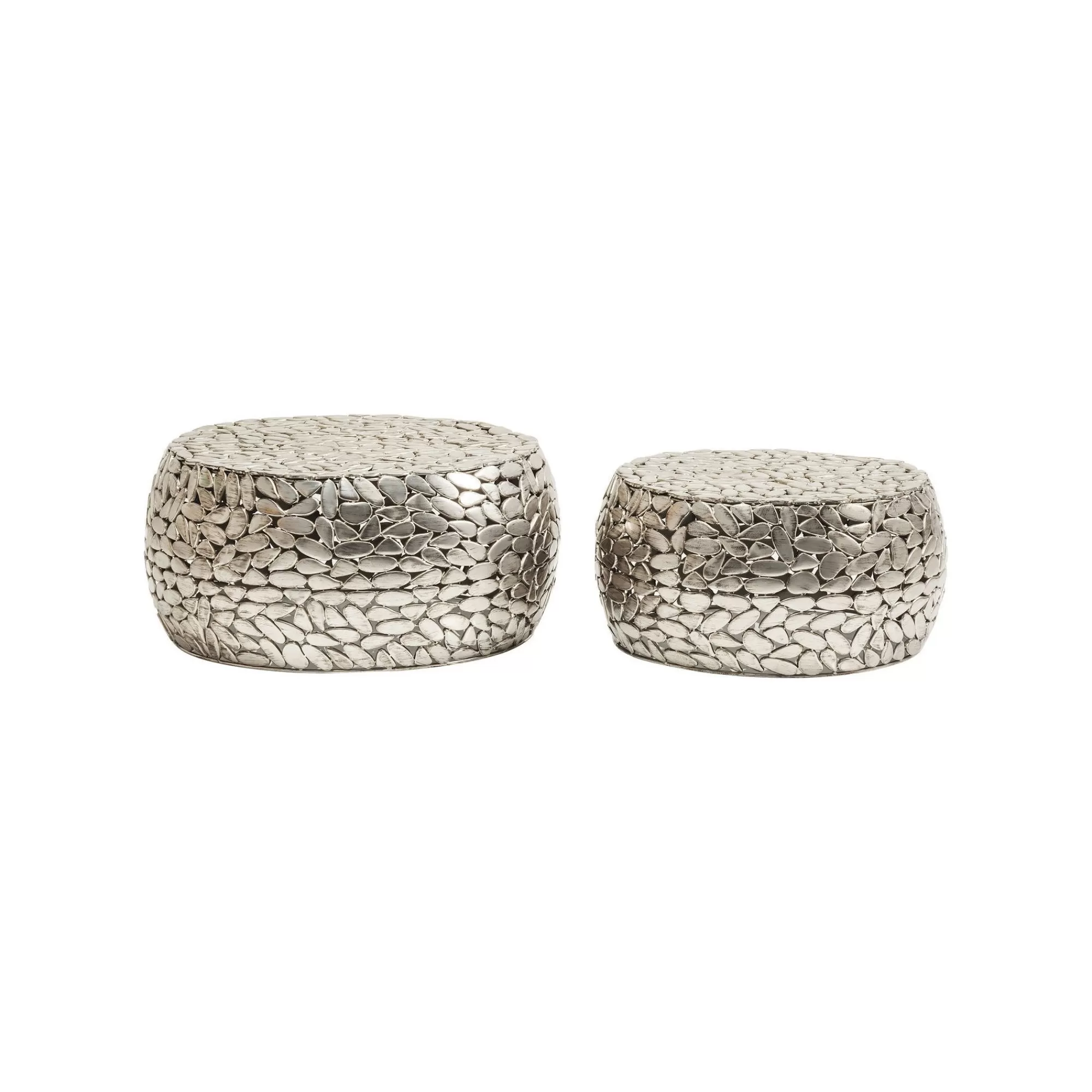 KARE Design Tables Basses Pebbles Deluxe Set De 2 Argent ^ Table Basse