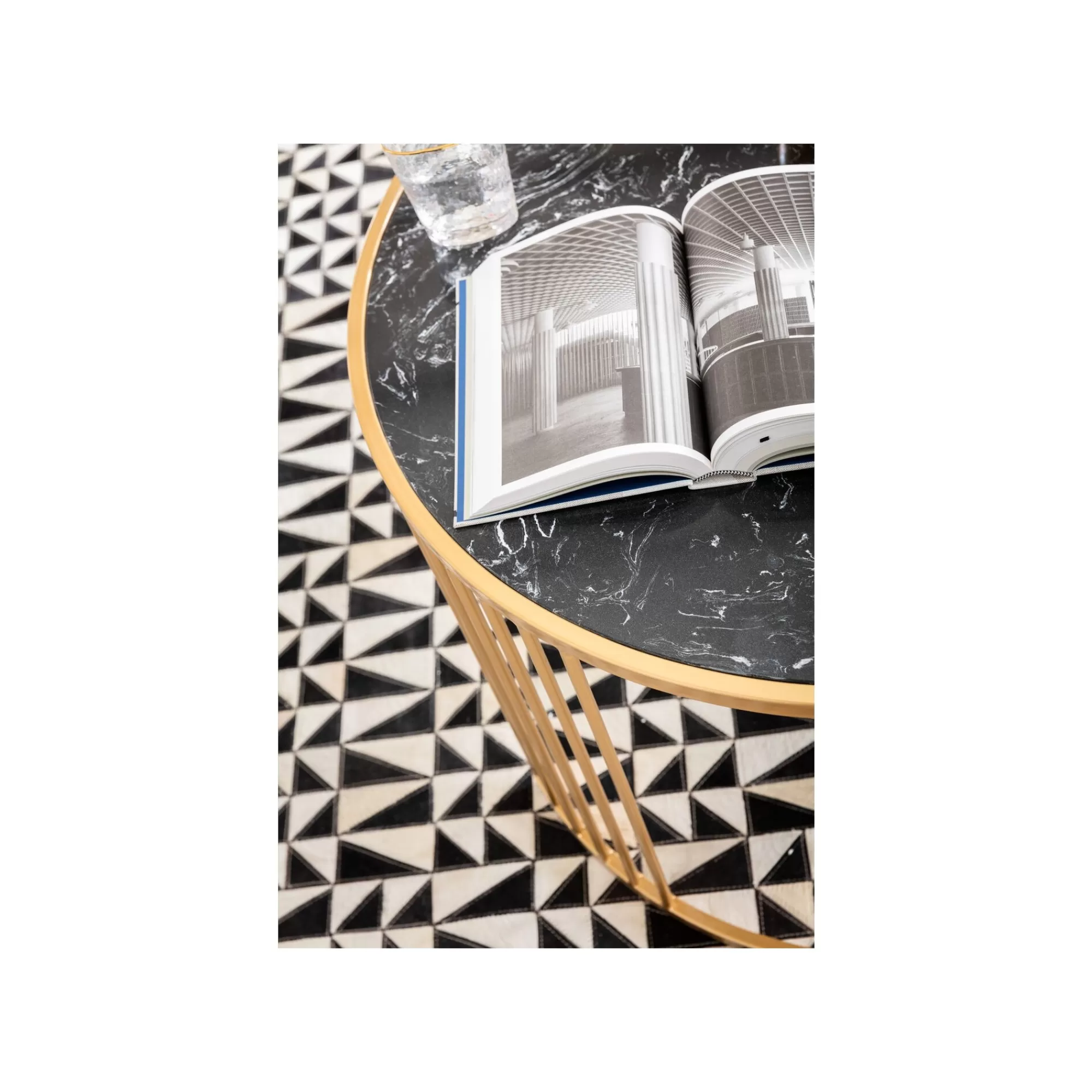 KARE Design Tables Basses Roma Set De 2 Noires Et Dorées ^ Table Basse