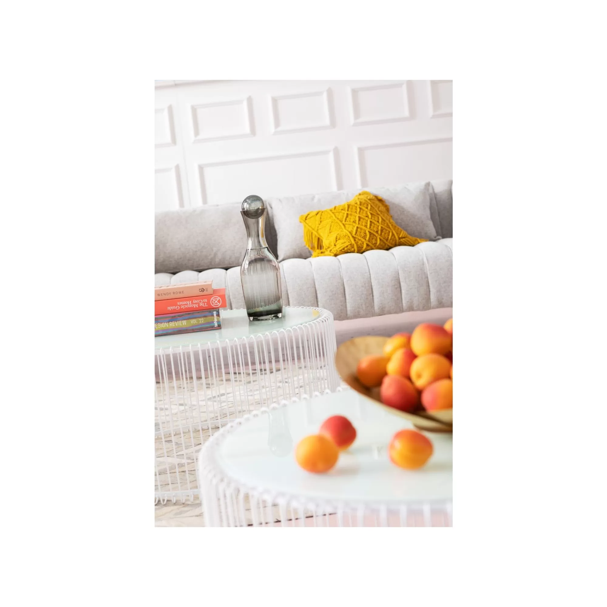 KARE Design Tables Basses Rondes Wire Set De 2 Blanches ^ Table Basse