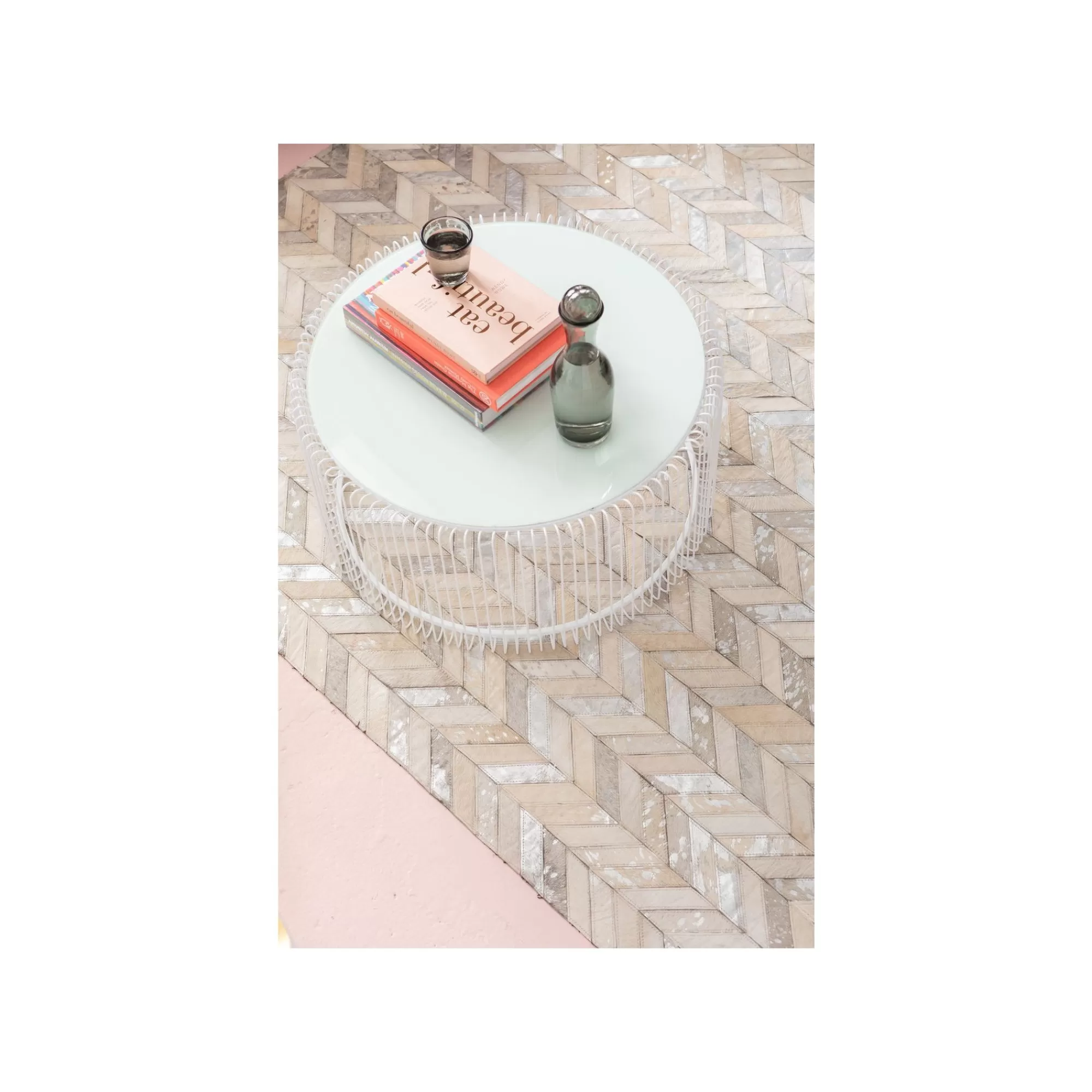 KARE Design Tables Basses Rondes Wire Set De 2 Blanches ^ Table Basse