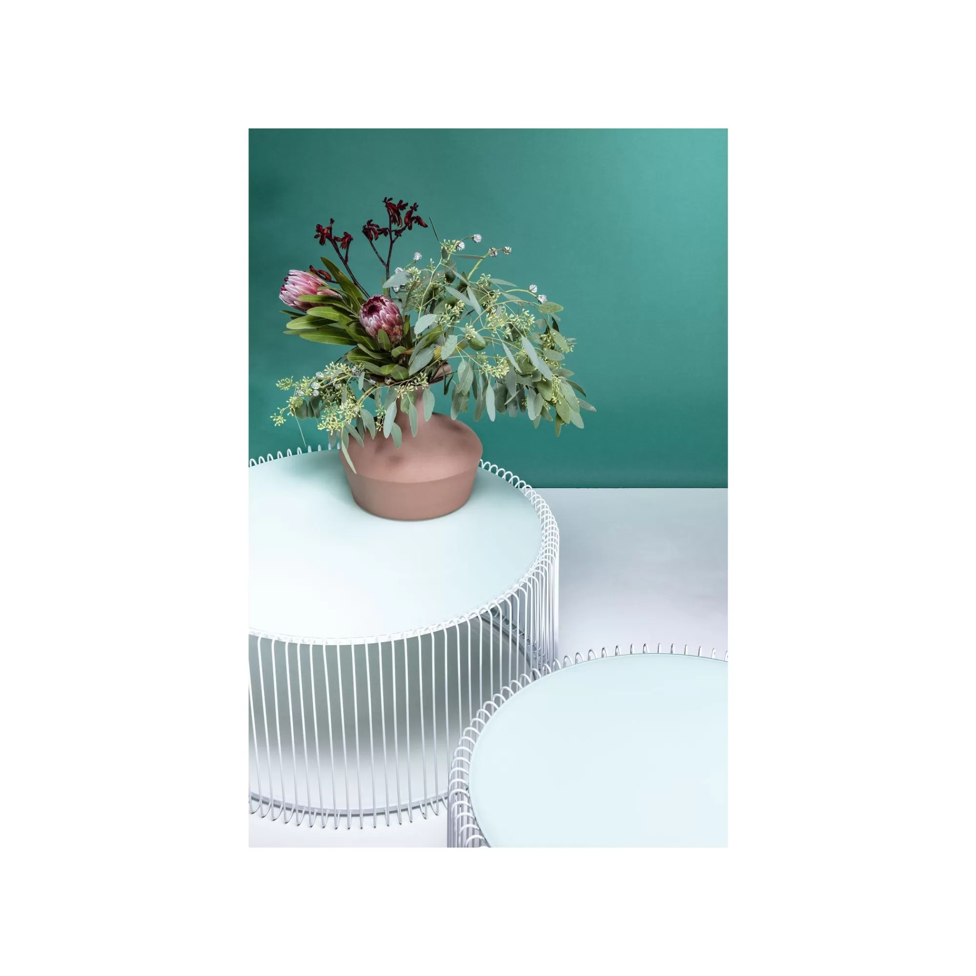 KARE Design Tables Basses Rondes Wire Set De 2 Blanches ^ Table Basse