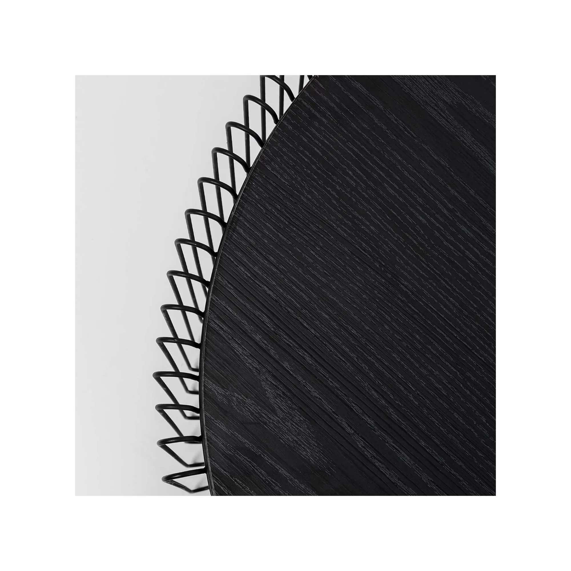 KARE Design Tables Basses Wire Double Bois Noir Set De 2 ^ Table Basse