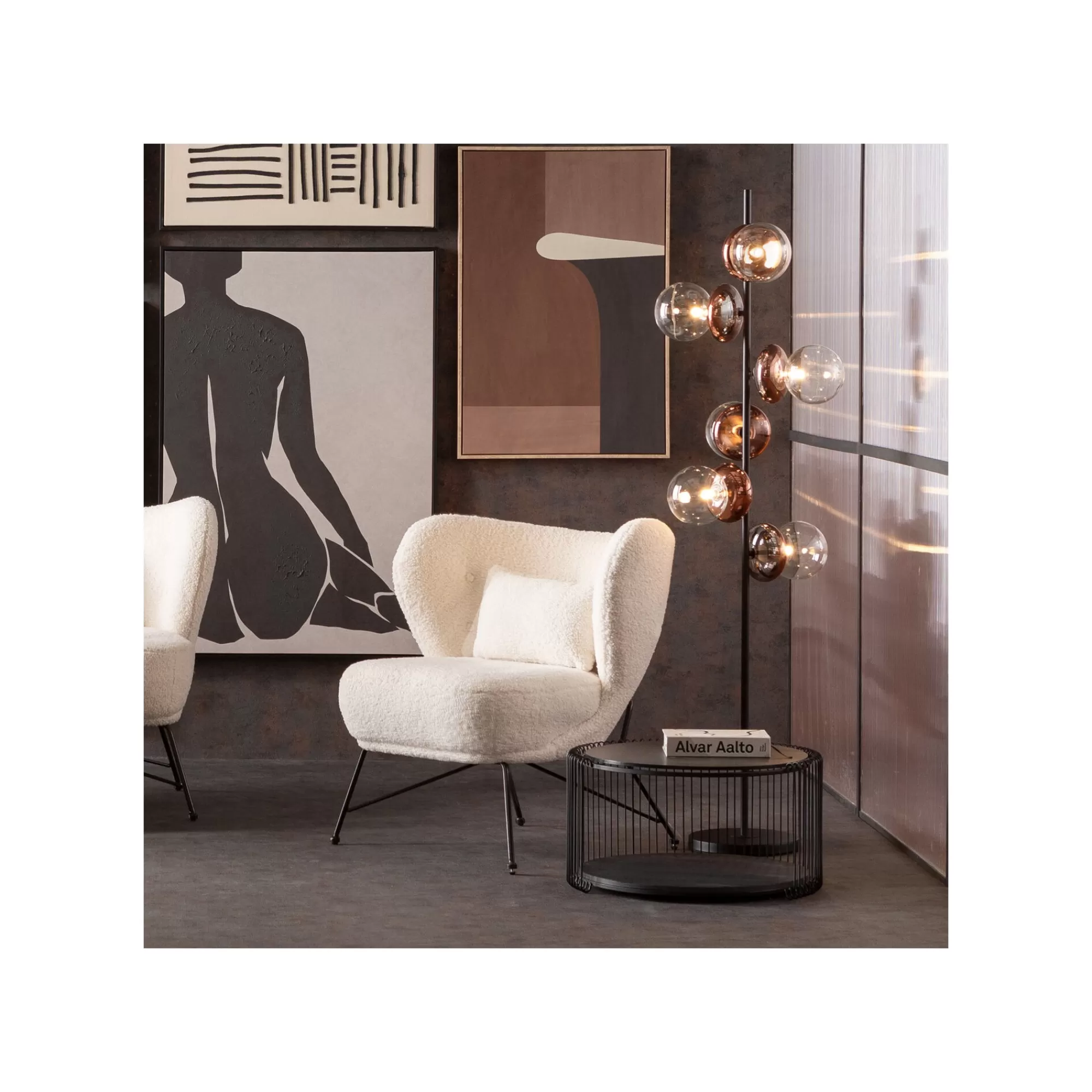 KARE Design Tables Basses Wire Double Bois Noir Set De 2 ^ Table Basse