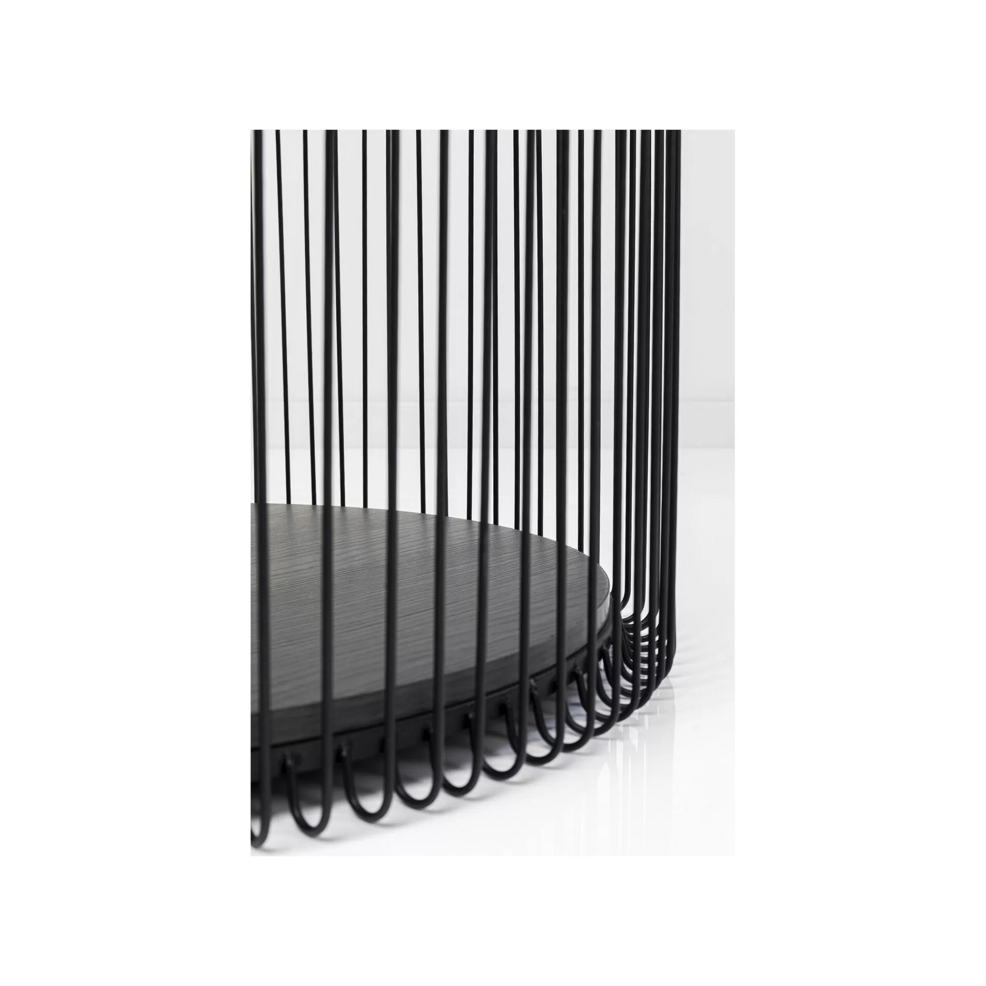 KARE Design Tables Basses Wire Double Bois Noir Set De 2 ^ Table Basse