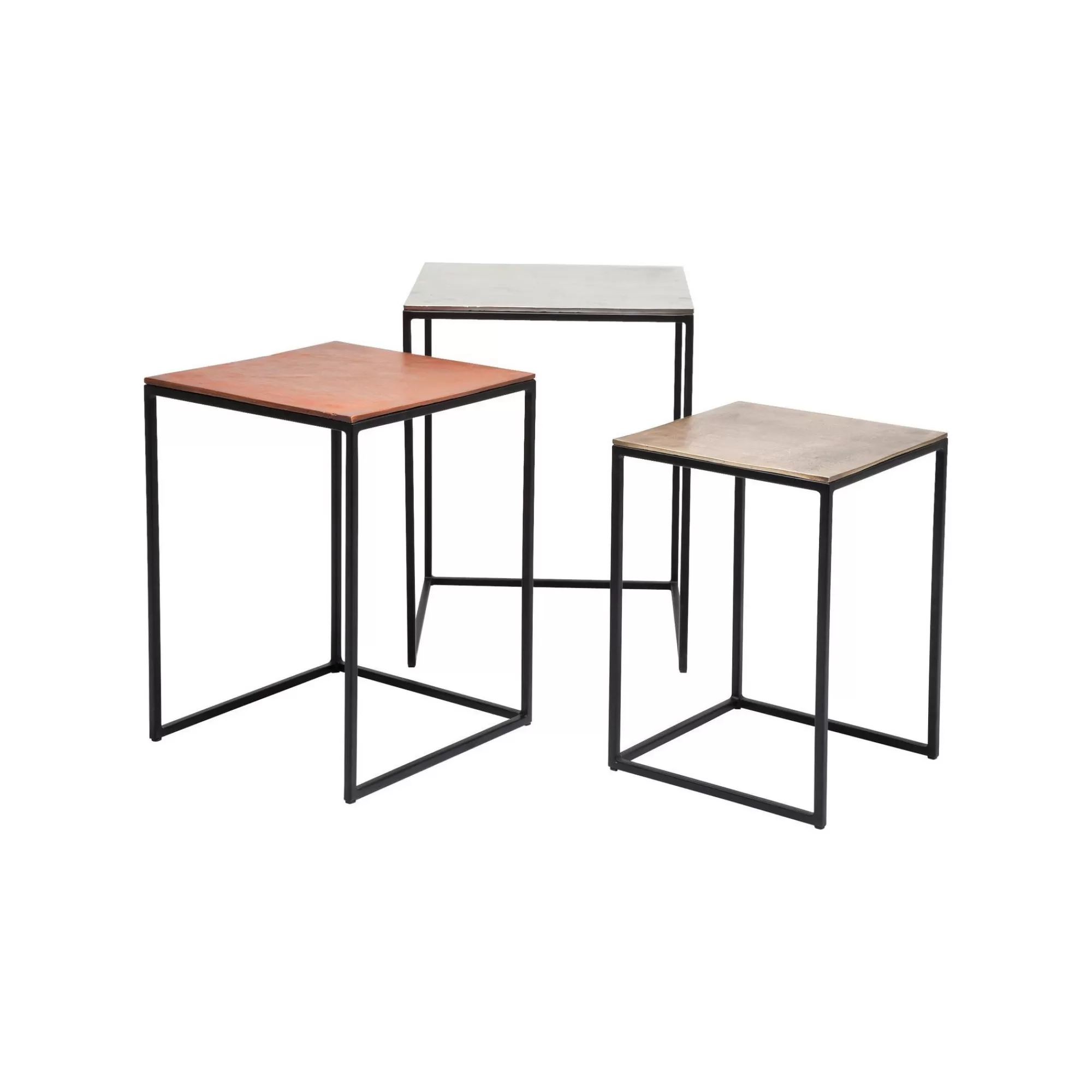 KARE Design Tables D'appoint Loft Square Vintage Set De 3 ^ Table D'Appoint & De Chevet