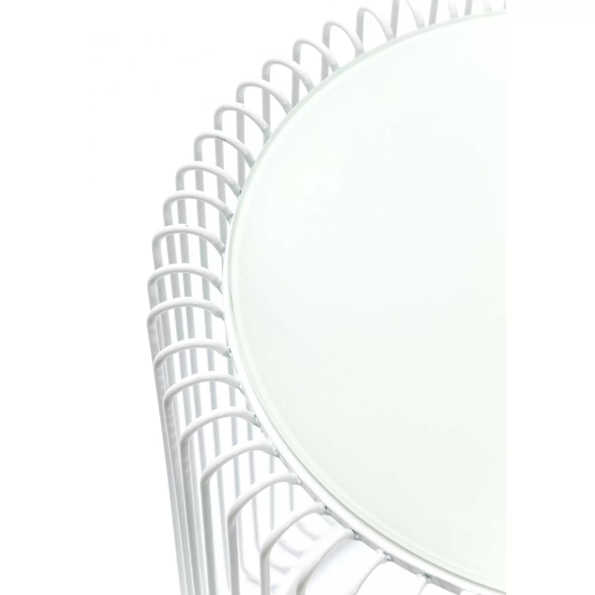 KARE Design Tables D'appoint Rondes Wire Blanches Set De 2 ^ Table D'Appoint & De Chevet