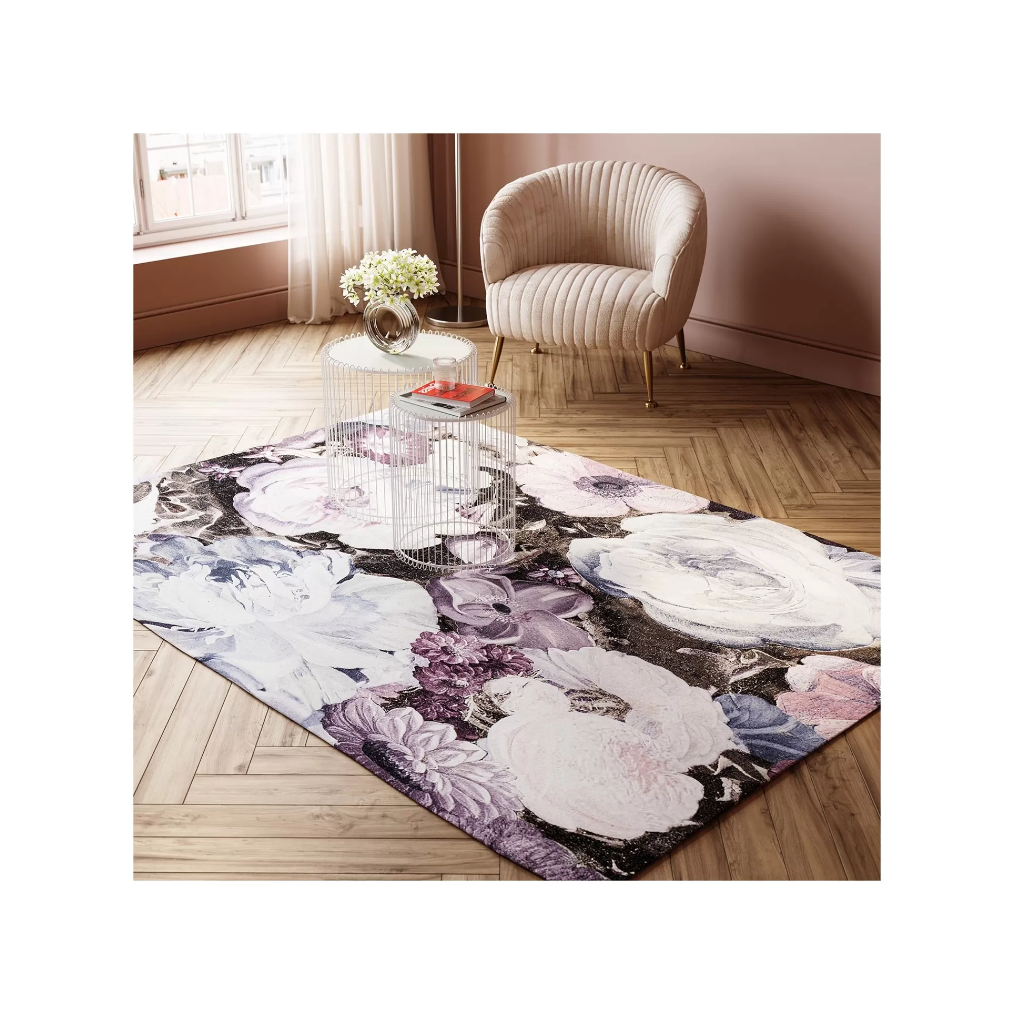 KARE Design Tables D'appoint Rondes Wire Blanches Set De 2 ^ Table D'Appoint & De Chevet