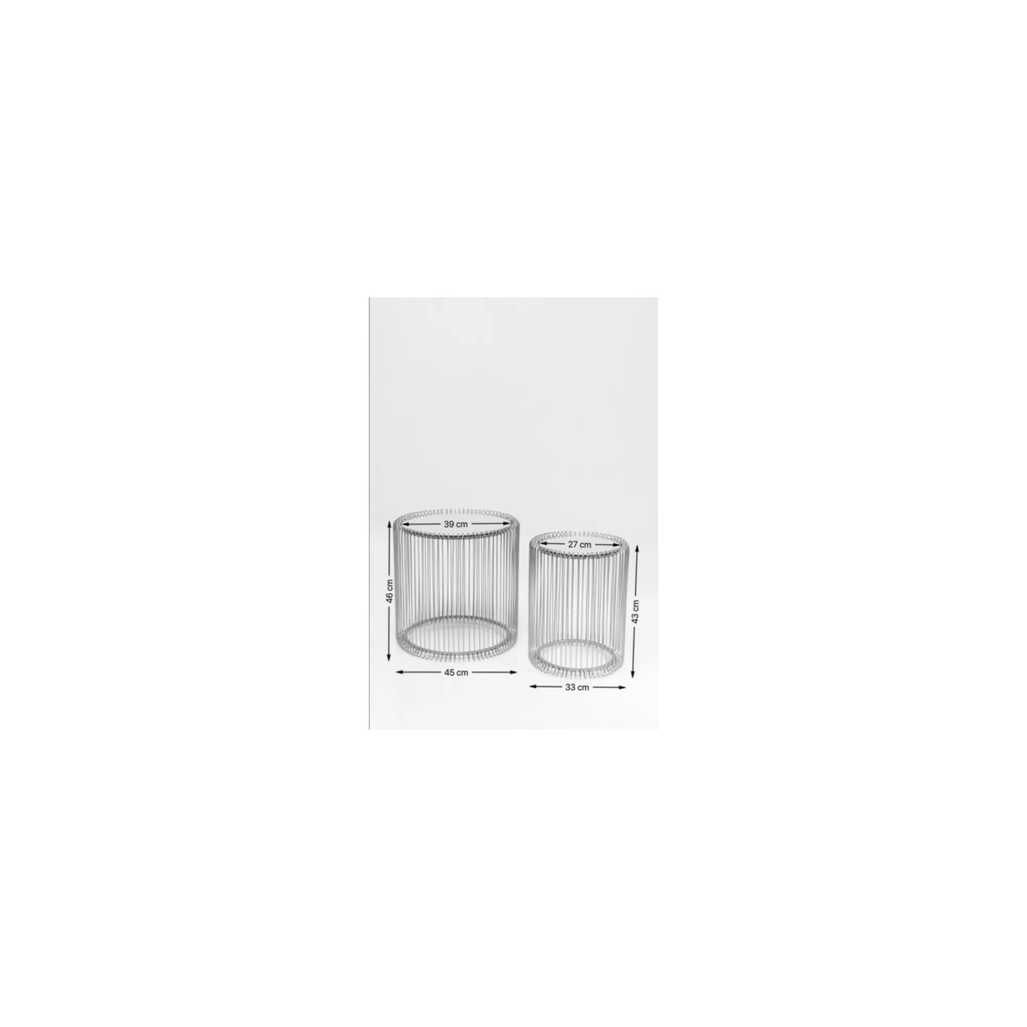 KARE Design Tables D'appoint Rondes Wire Blanches Set De 2 ^ Table D'Appoint & De Chevet