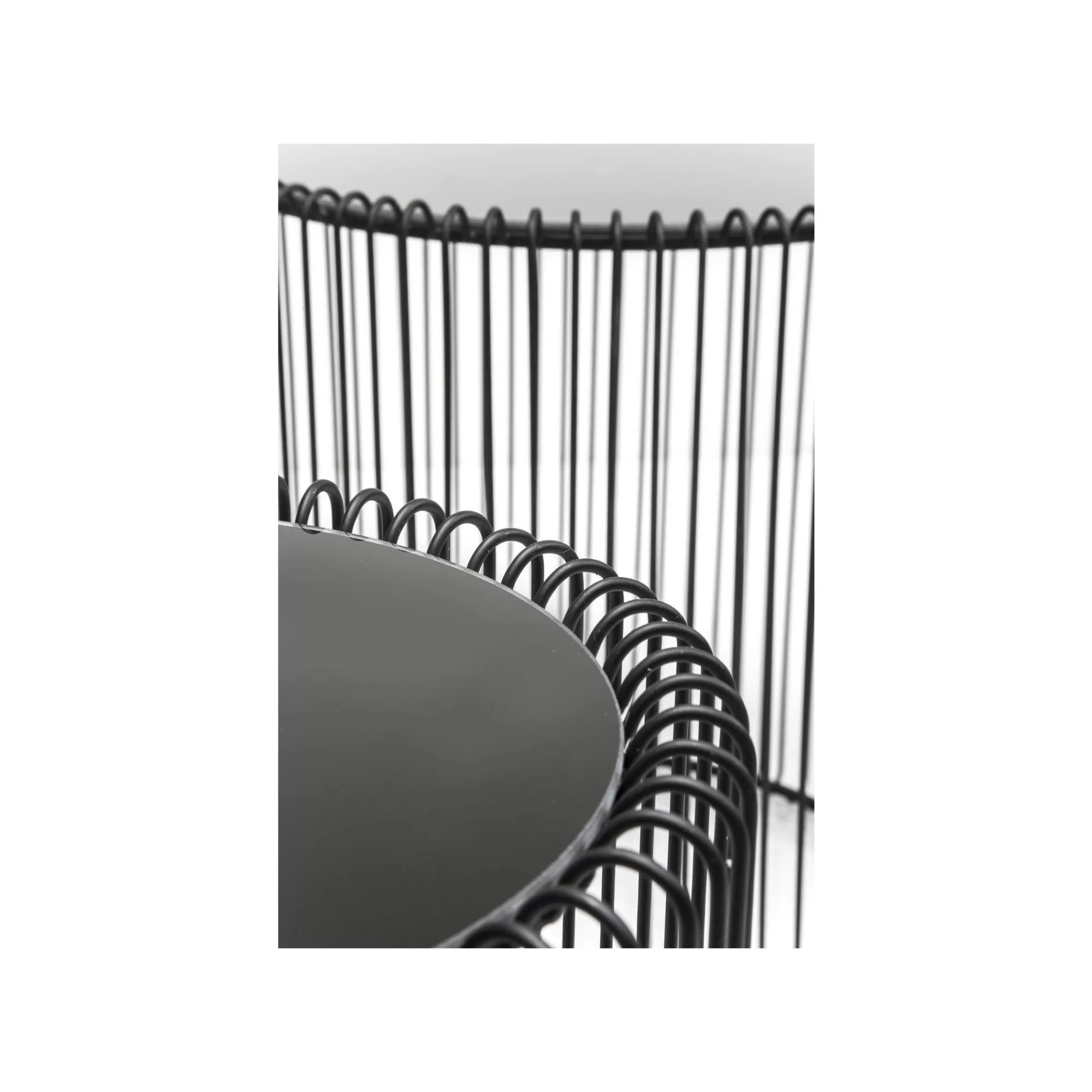 KARE Design Tables D'appoint Rondes Wire Noires Set De 2 ^ Table D'Appoint & De Chevet