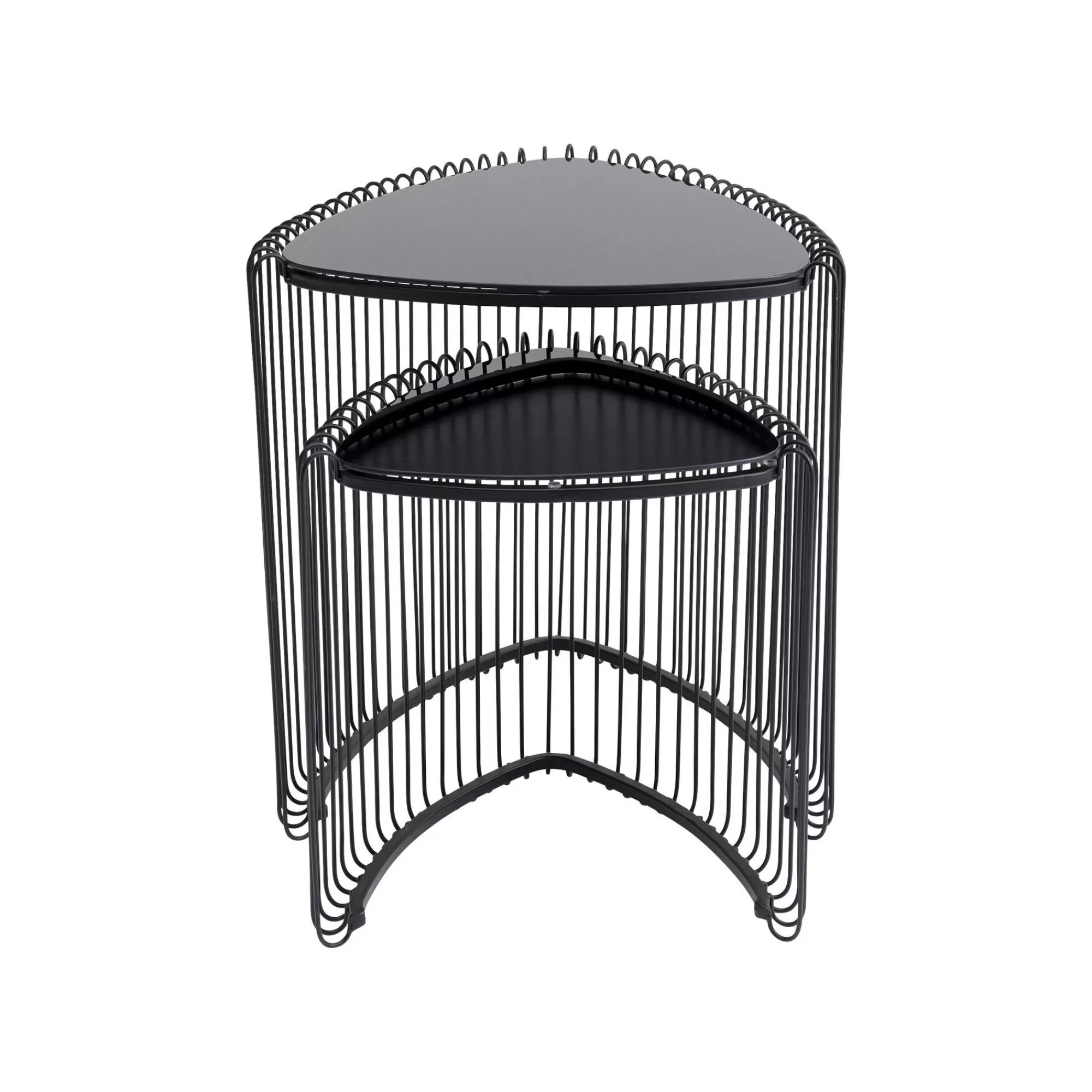 KARE Design Tables D'appoint Triangle Wire Noires Set De 2 ^ Table D'Appoint & De Chevet