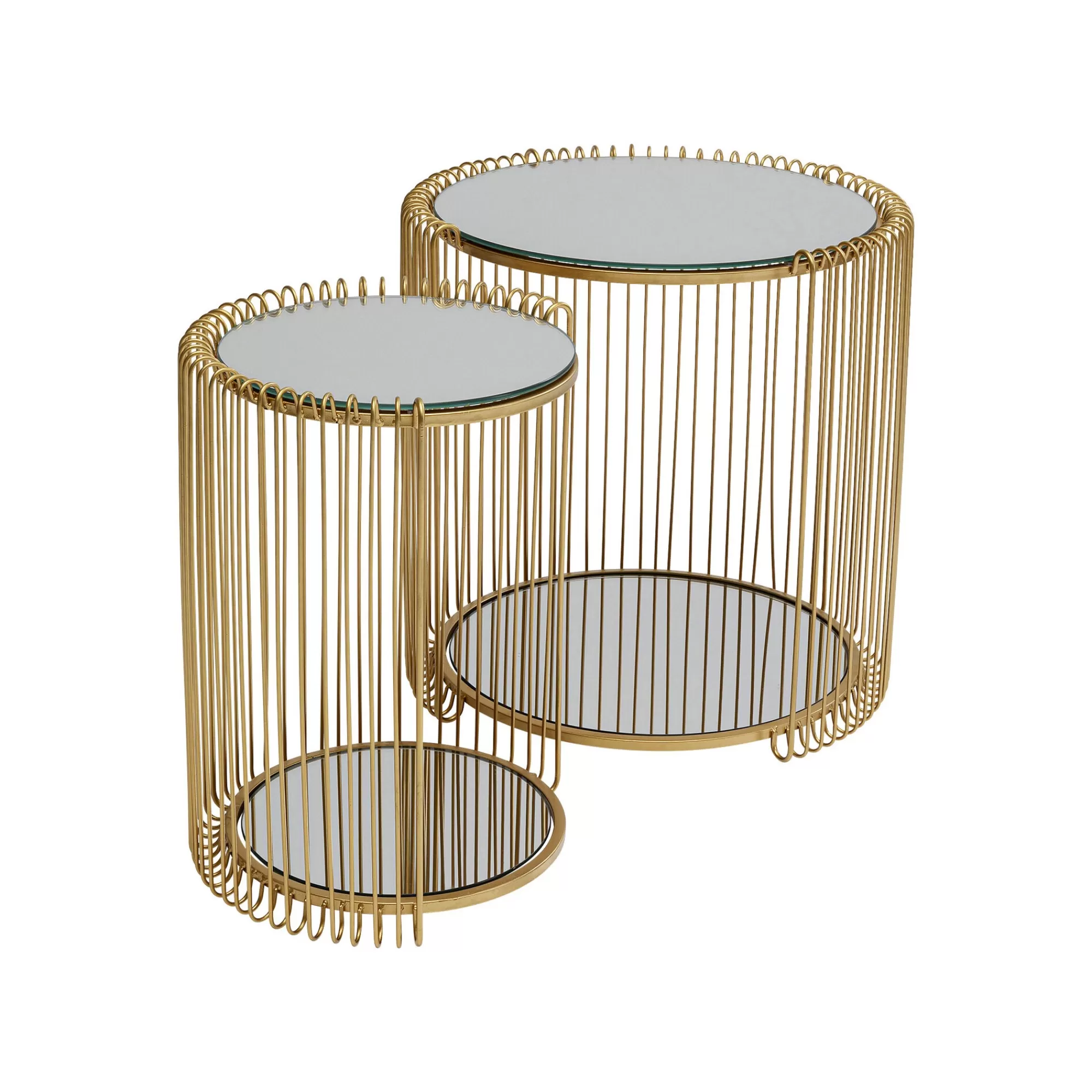 KARE Design Tables D'appoint Wire Double Laiton Set De 2 ^ Table D'Appoint & De Chevet