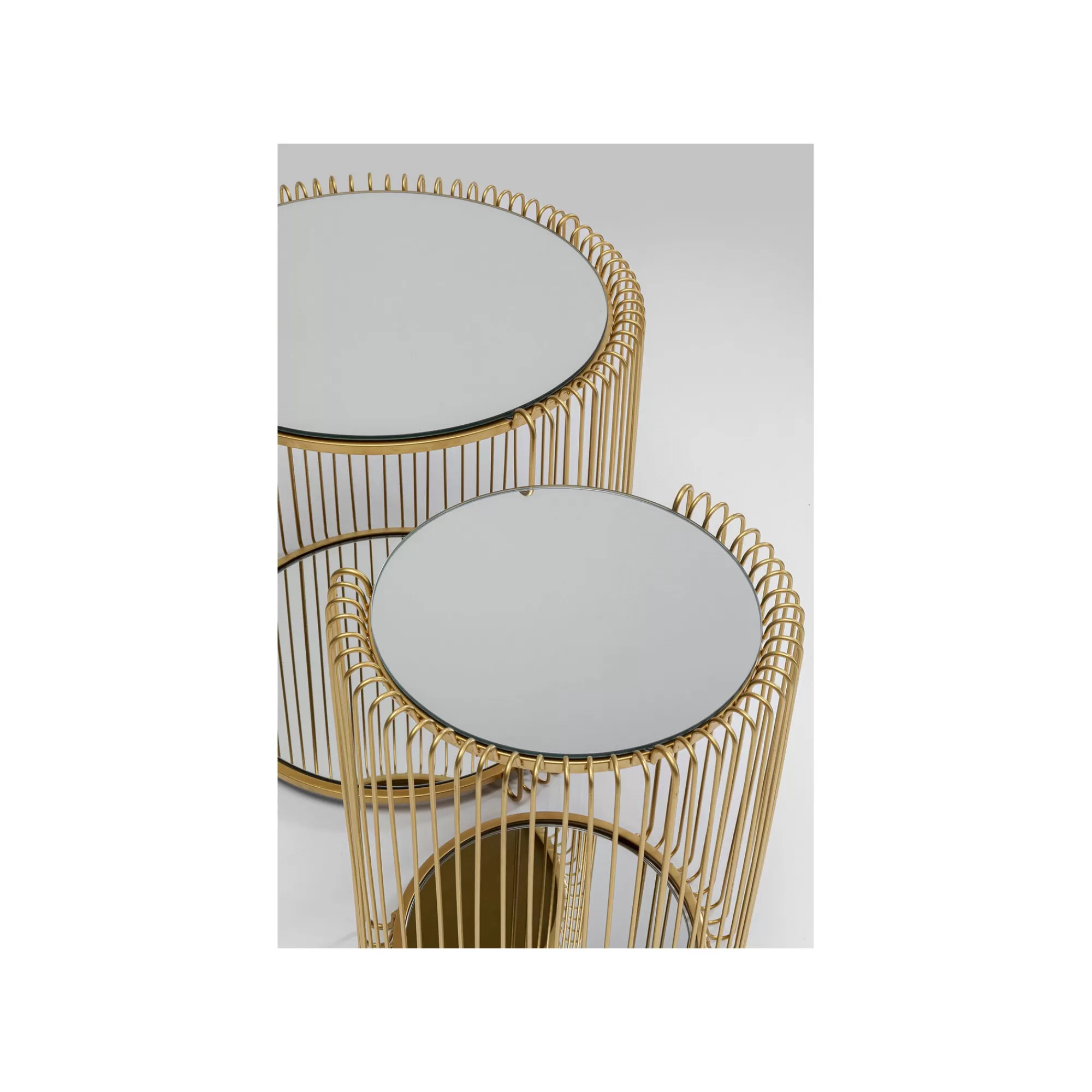 KARE Design Tables D'appoint Wire Double Laiton Set De 2 ^ Table D'Appoint & De Chevet