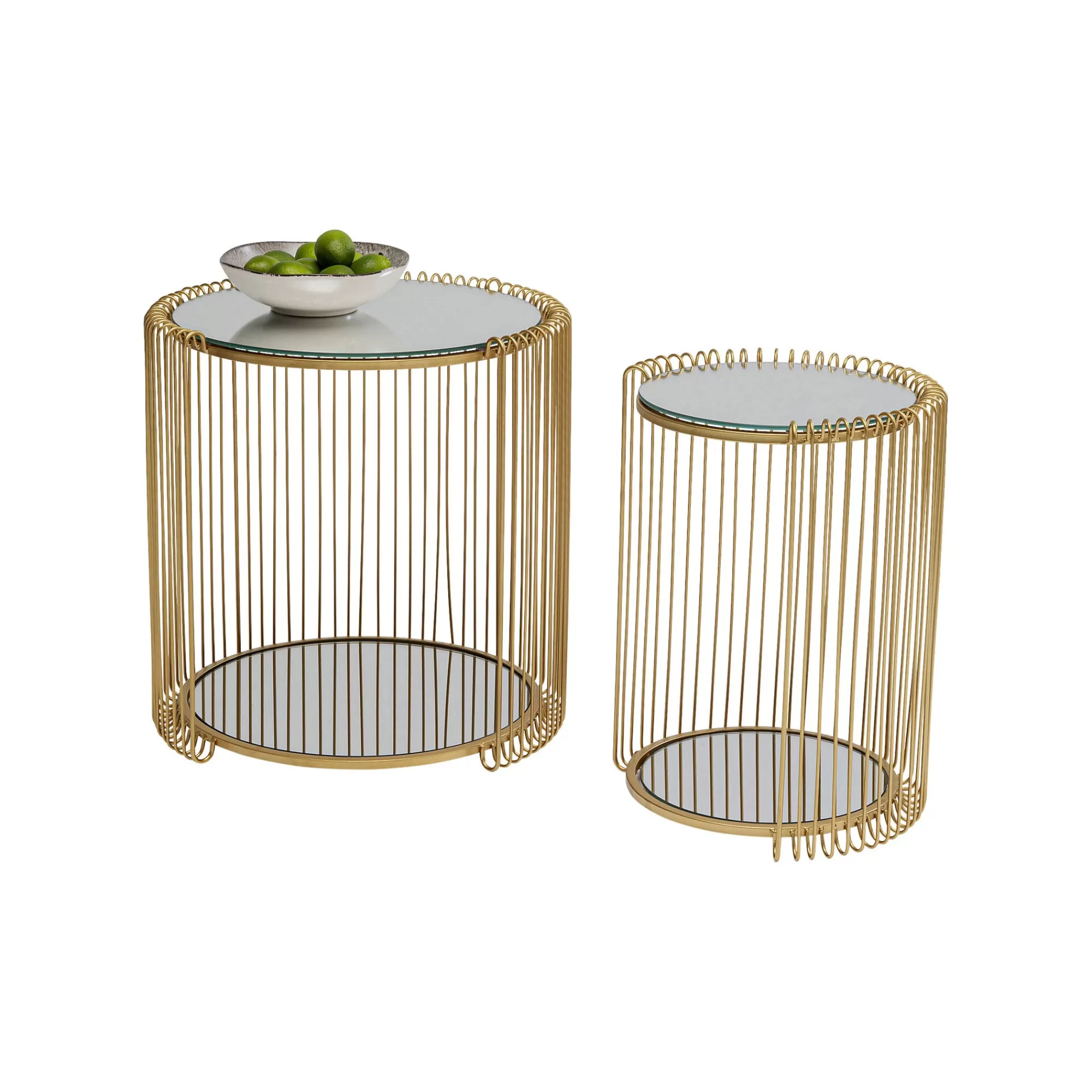 KARE Design Tables D'appoint Wire Double Laiton Set De 2 ^ Table D'Appoint & De Chevet