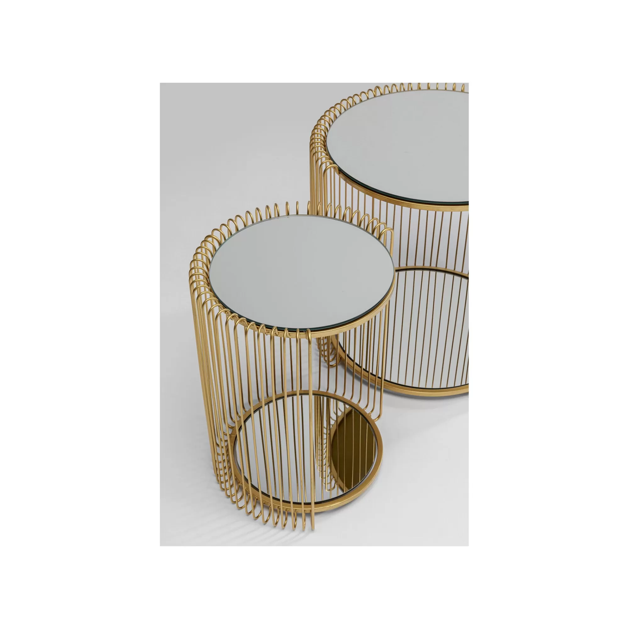 KARE Design Tables D'appoint Wire Double Laiton Set De 2 ^ Table D'Appoint & De Chevet