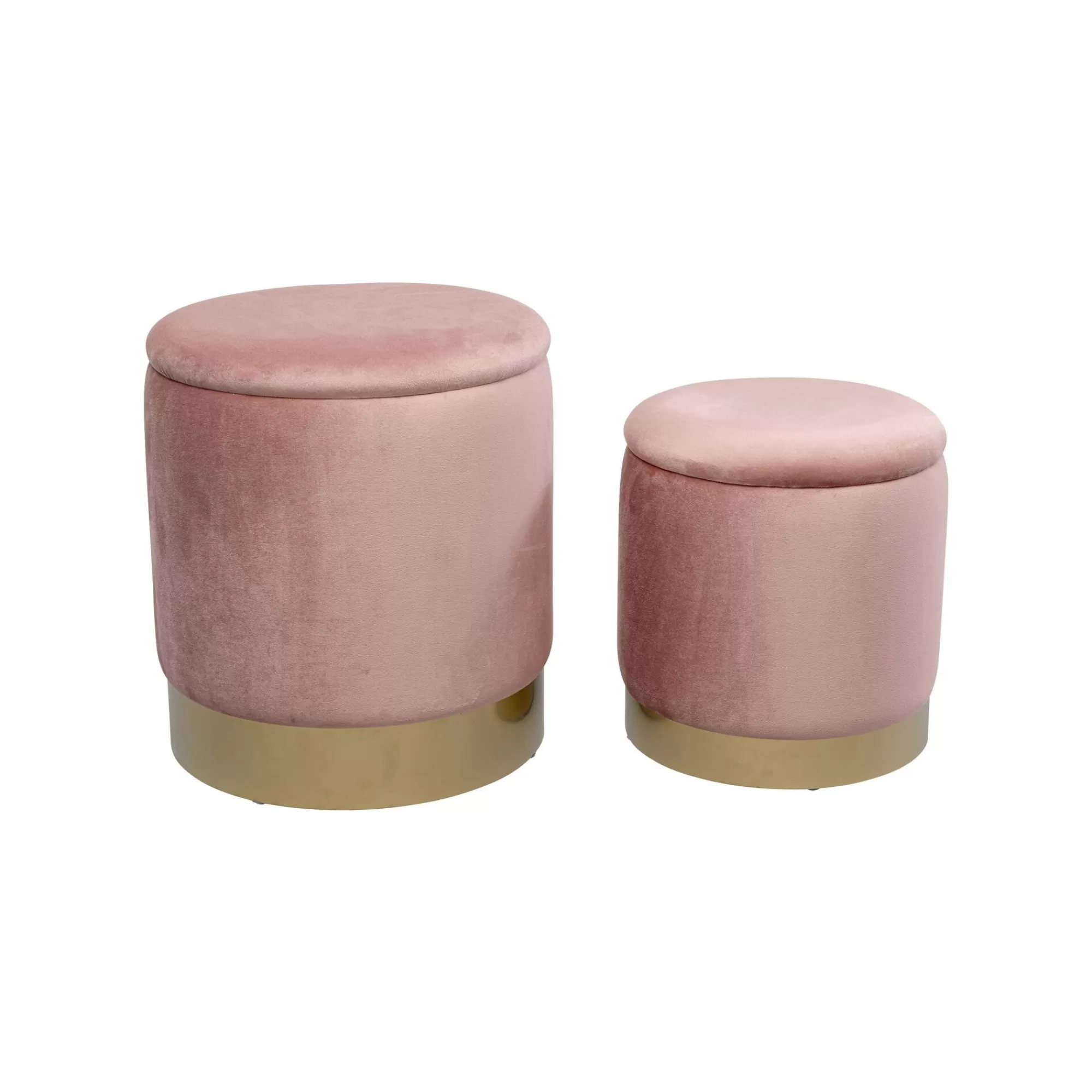 KARE Design Tabourets-coffres Cherry Rose Et Laiton Set De 2 ^ Tabouret & Pouf | Coffre & Malle