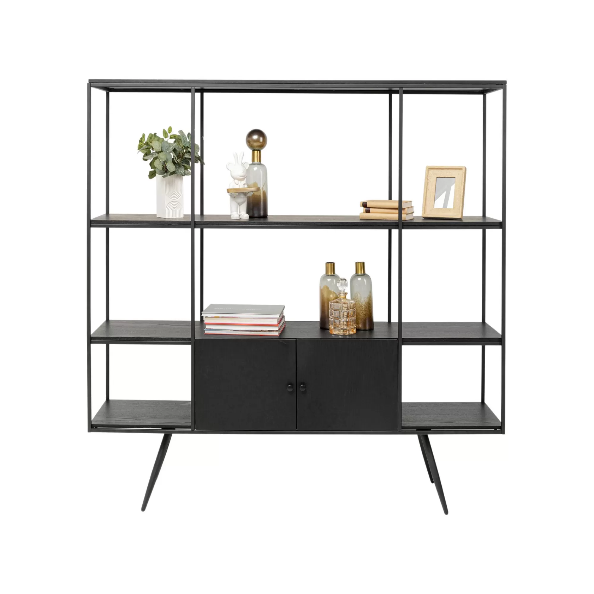 KARE Design Étagère Cosy Sixties 183x180cm Noire ^ Étagère Et Bibliothèque
