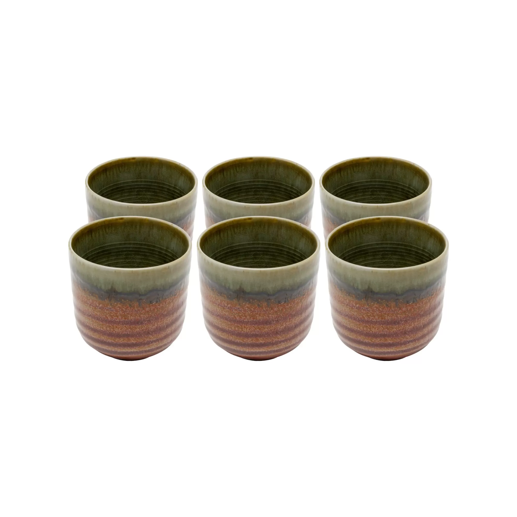 KARE Design Tasses Ari Rouges Et Vertes Set De 6 ^ Vaisselle