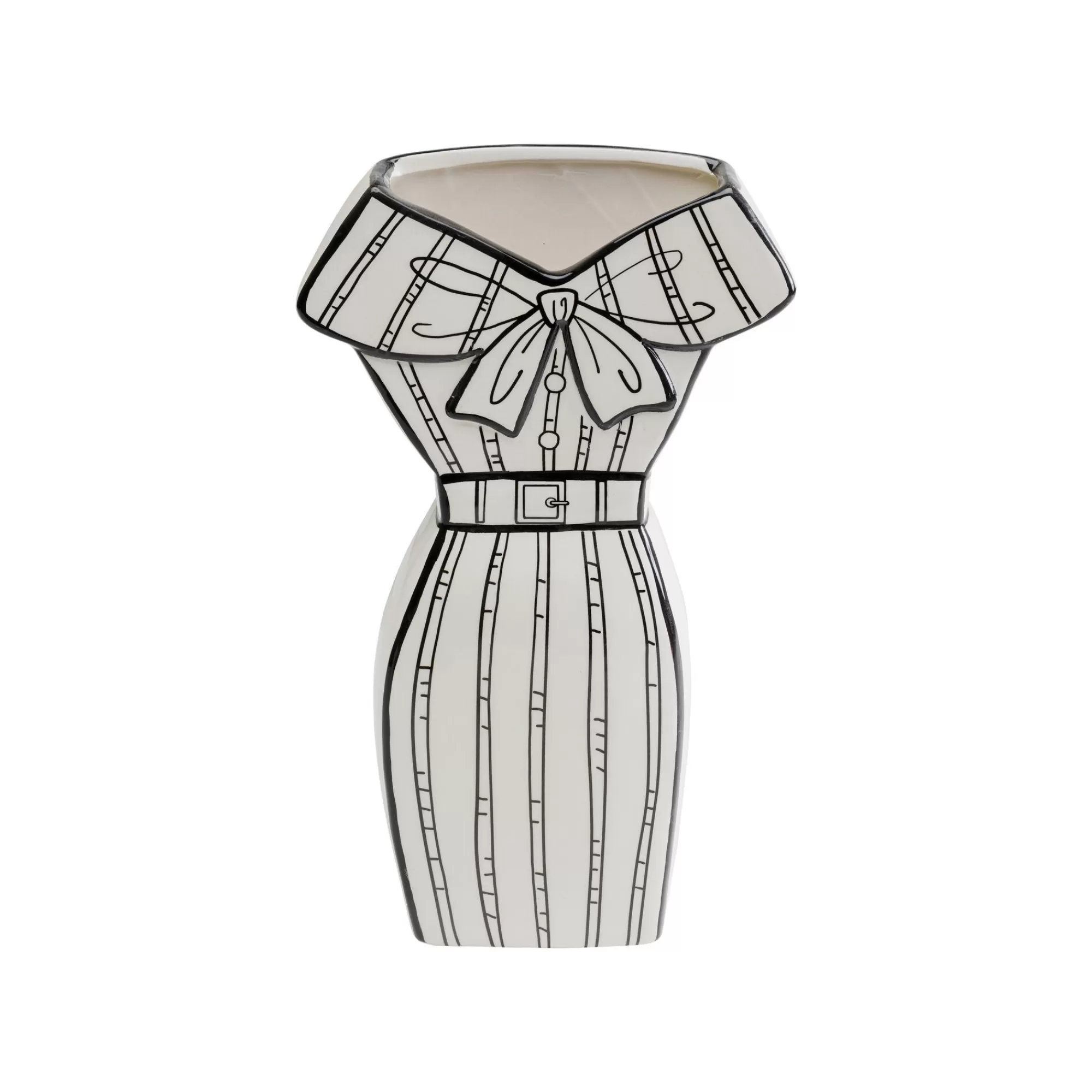 KARE Design Vase Favola Robe Blanc Et Noir ^ Vase