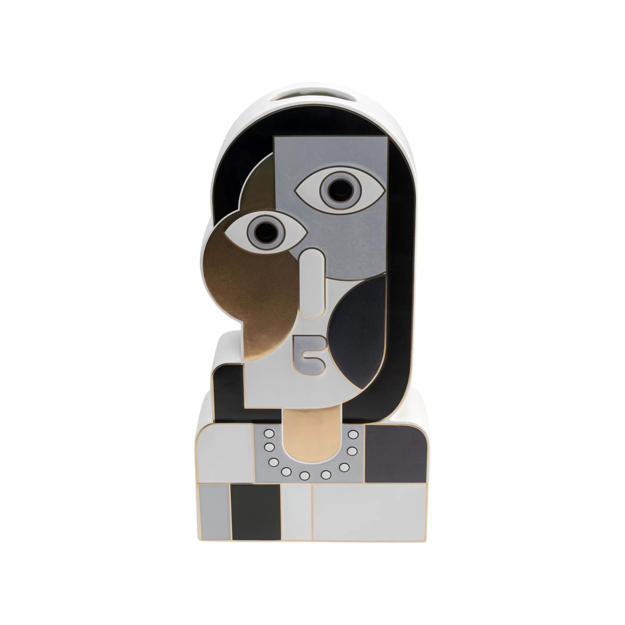KARE Design Vase Femme Abstraite Gris 43cm ^ Vase