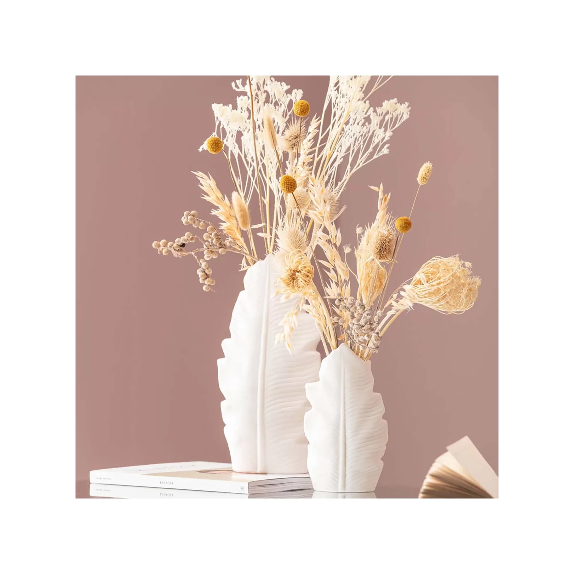 KARE Design Vase Foglia Blanc 29cm ^ Vase