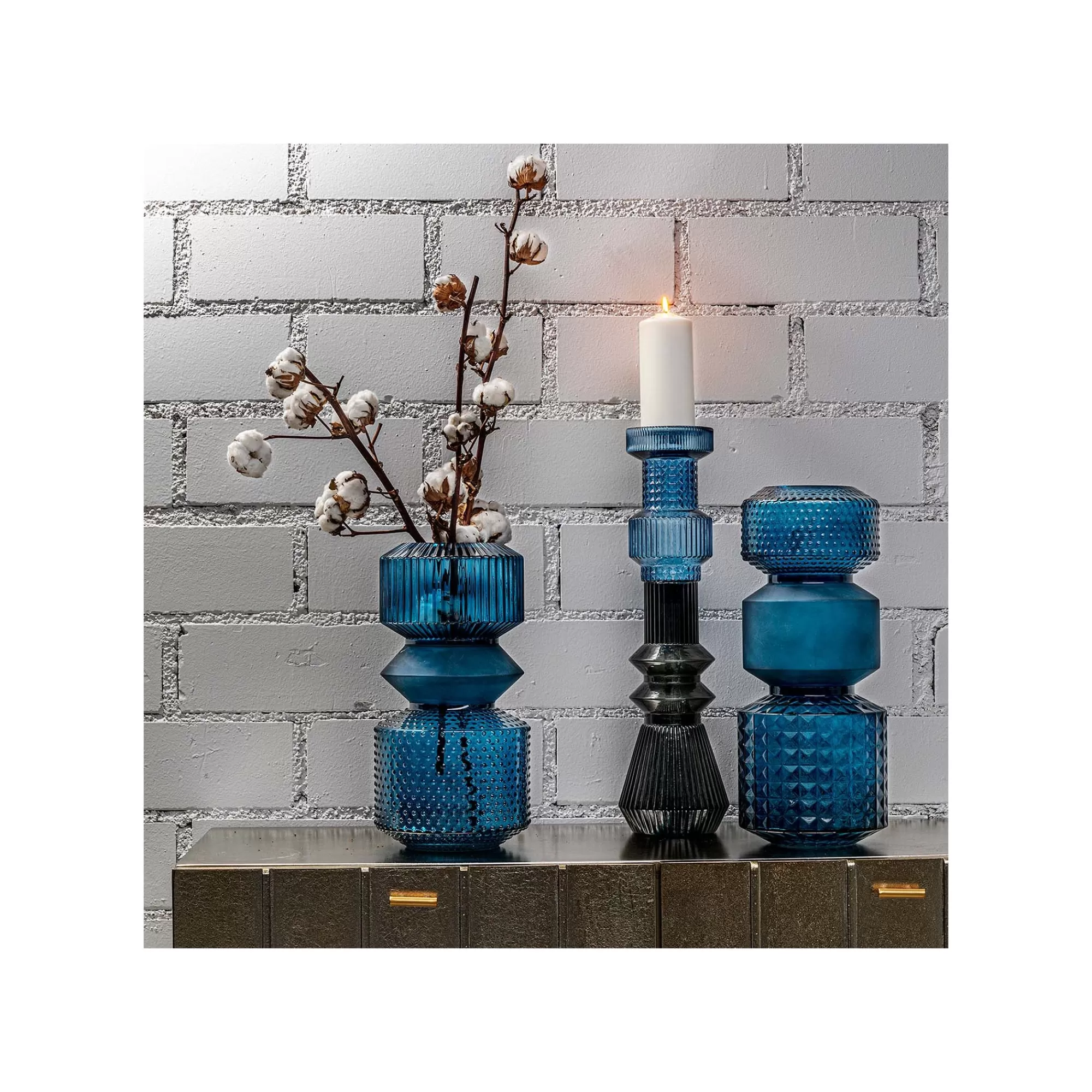 KARE Design Vase Marvelous Duo Bleu 42cm ^ Vase