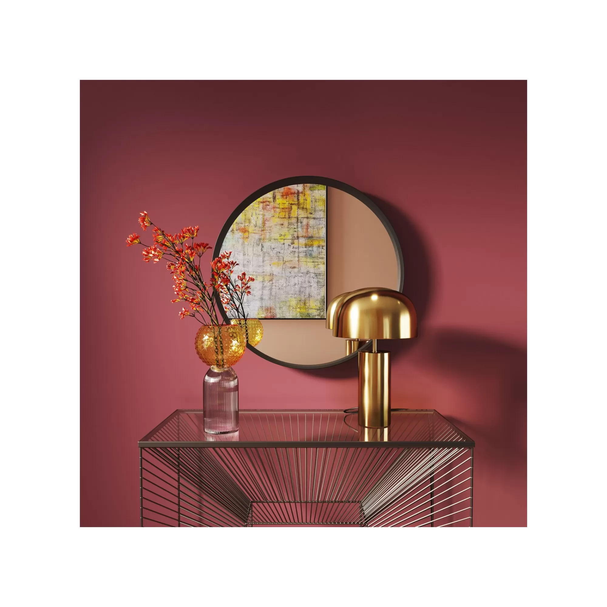 KARE Design Vase Marvelous Duo Jaune Rose 31cm ^ Vase