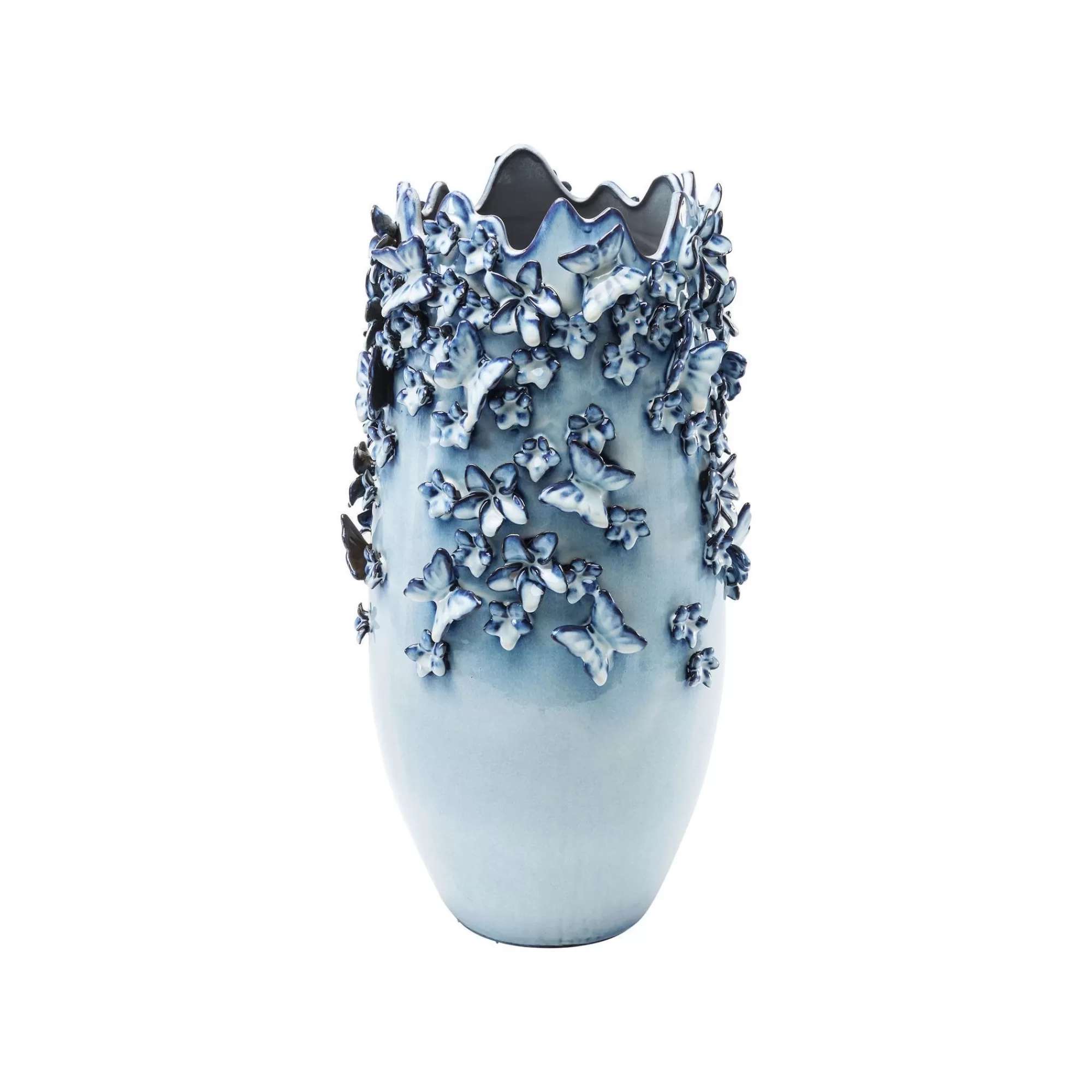 KARE Design Vase Papillons Bleu Clair 50cm ^ Vase