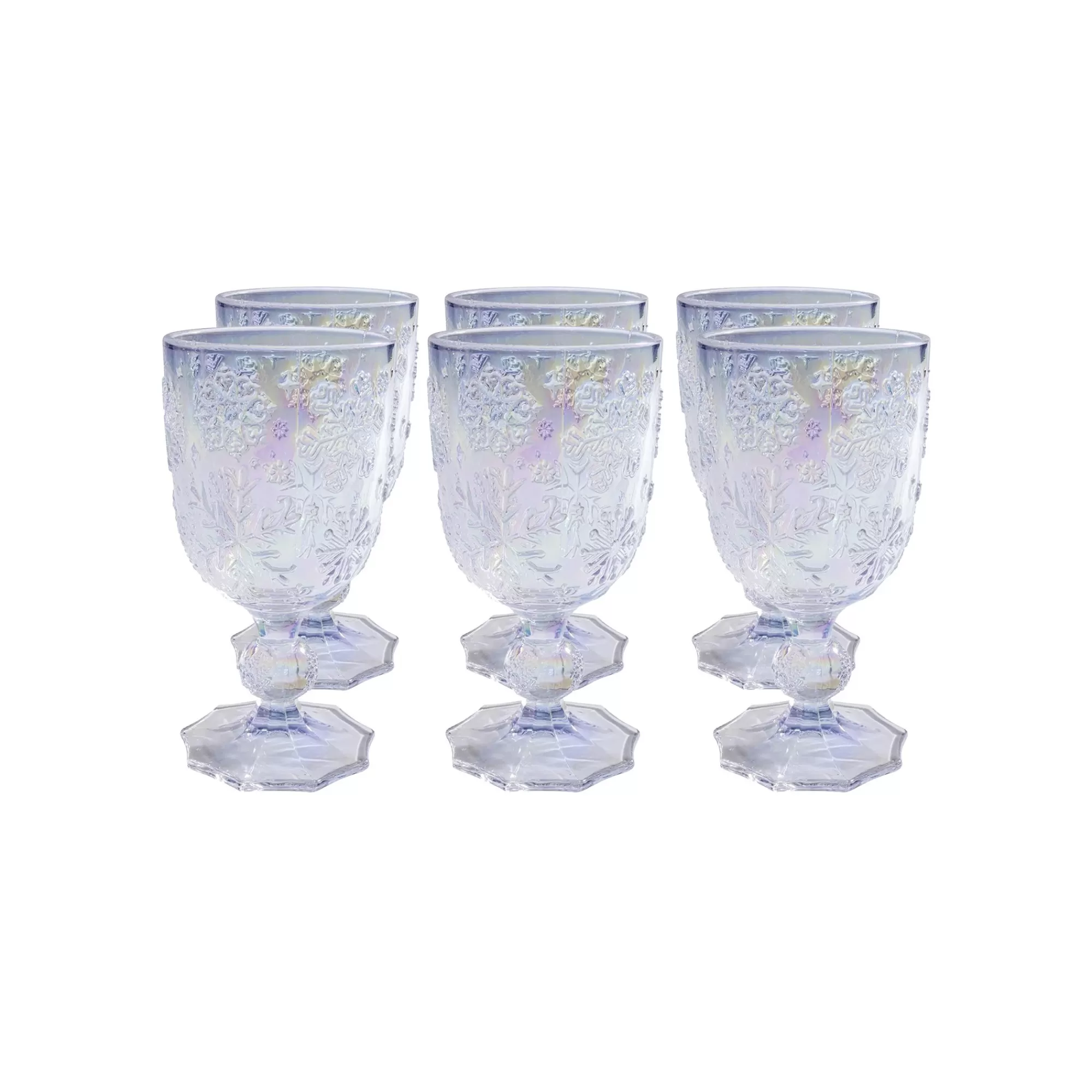 KARE Design Verres à Vin Ice Flowers Violets Set De 6 ^ Vaisselle