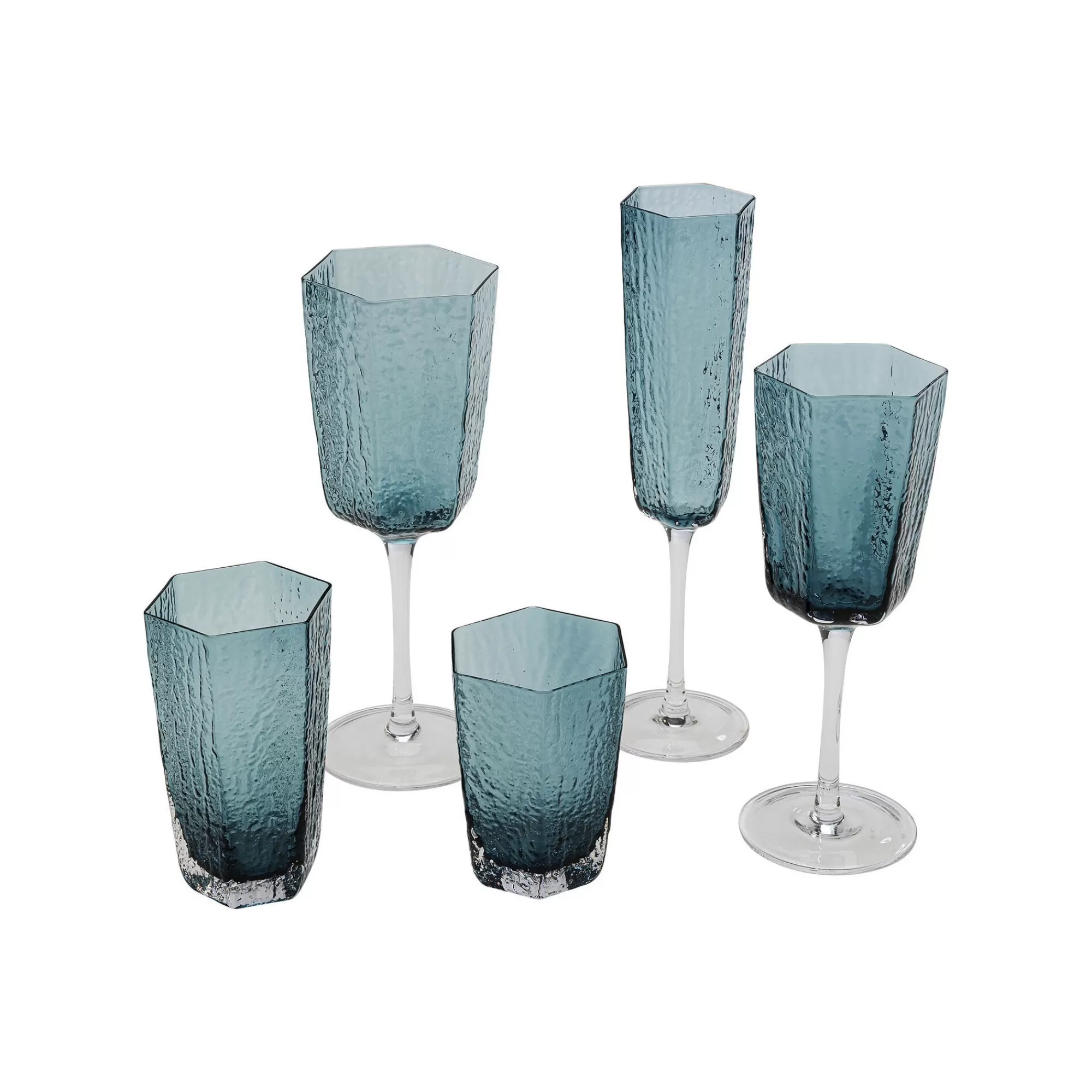 KARE Design Verres à Vin Rouge Cascata Bleus Set De 6 ^ Vaisselle
